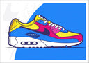Lámina zapatilla nike air max, vintage, retro