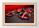 Cuadro enmarcado natural Formula 1 2024, Ferrari SF-24, Sainz, Leclerc