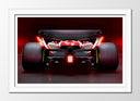 Cuadro enmarcado blanco Formula 1 2024, Ferrari SF-24, Sainz, Leclerc