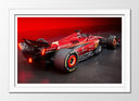 Cuadro enmarcado blanco Formula 1 2024, Ferrari SF-24, Sainz, Leclerc