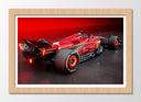 Cuadro enmarcado natural Formula 1 2024, Ferrari SF-24, Sainz, Leclerc