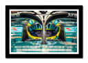 Cuadro enmarcado negro Formula 1 2024, Aston Martin AMR24, Fernando Alonso