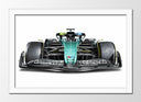 Cuadro enmarcado blanco Formula 1 2024, Aston Martin AMR24, Fernando Alonso