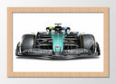 Cuadro enmarcado natural Formula 1 2024, Aston Martin AMR24, Fernando Alonso