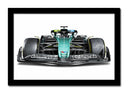 Cuadro enmarcado negro Formula 1 2024, Aston Martin AMR24, Fernando Alonso