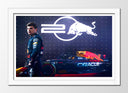 Cuadro enmarcado blanco Formula 1 2024, Red Bull RB20, Max Verstappen
