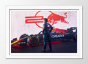 Cuadro enmarcado blanco Formula 1 2024, Red Bull RB20, Checo Perez