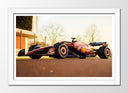 Cuadro enmarcado blanco Formula 1 2024, Ferrari SF-24, Sainz, Leclerc