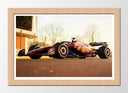 Cuadro enmarcado natural Formula 1 2024, Ferrari SF-24, Sainz, Leclerc