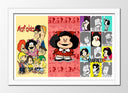 Cuadro enmarcado blanco Infantil Mafalda