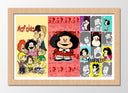 Cuadro enmarcado natural Infantil Mafalda