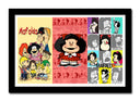 Cuadro enmarcado negro Infantil Mafalda