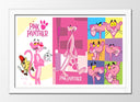 Cuadro enmarcado blanco Infantil La Pantera Rosa