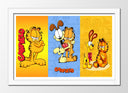 Cuadro enmarcado blanco Infantil Garfield
