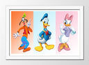 Cuadro enmarcado blanco Infantil Disney el Pato Donald