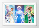Cuadro enmarcado blanco Infantil Disney Frozen, Elsa