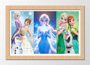 Cuadro enmarcado natural Infantil Disney Frozen, Elsa