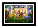 Cuadro enmarcado negro MineCraft