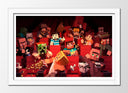 Cuadro enmarcado blanco MineCraft
