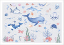 Lámina ilustracion infantil,animales marinos