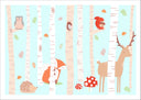 Lámina ilustracion infantil, animales del bosque