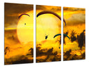 Tríptico paracaidismo, atardecer