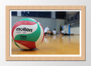 Cuadro enmarcado natural pelota de volleyball
