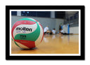 Cuadro enmarcado negro pelota de volleyball