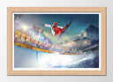 Cuadro enmarcado natural snowboard, acrobacia