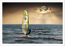 Lámina windsurf, atardecer