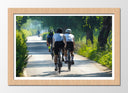 Cuadro enmarcado natural ciclismo, carrera en carretera