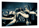 Cuadro futbol americano, abrazo equipo