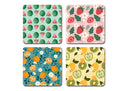 estampado animado frutas