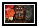 Cuadro enmarcado negro buda oriental, relajacion ,relax ,meditacion, zen