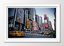 Cuadro enmarcado blanco ciudad new york, taxi, manhattan
