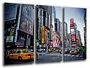 Tríptico ciudad new york, taxi, manhattan
