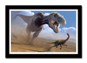 Cuadro enmarcado negro Infantil Dinosaurios T-Rex