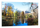 Cuadro laguna en central park, new york