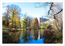Lámina laguna en central park, new york