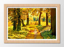 Cuadro enmarcado natural paisaje bosque atardecer,naturaleza