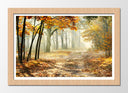 Cuadro enmarcado natural paisaje bosque atardecer,naturaleza