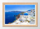 Cuadro enmarcado natural paisaje ciudad de santorini, Grecia