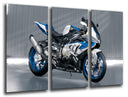 Tríptico Moto BMW Azul