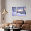 Bosque Nevado Atardecer, Nieve,naturaleza