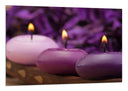 Cuadro oriental, morado, velas ,relajacion, meditacion, zen