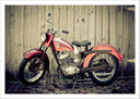 Lámina Moto Harley-Davidson, color rojo