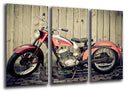 Tríptico Moto Harley-Davidson, color rojo