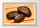 Cuadro enmarcado natural oriental ,piedras, relajacion, body, soul, relax, meditacion, zen