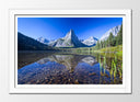 Cuadro enmarcado blanco Paisaje Naturaleza Lago Montaña