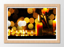 Cuadro enmarcado natural oriental, velas, relajacion, spa, zen, meditacion